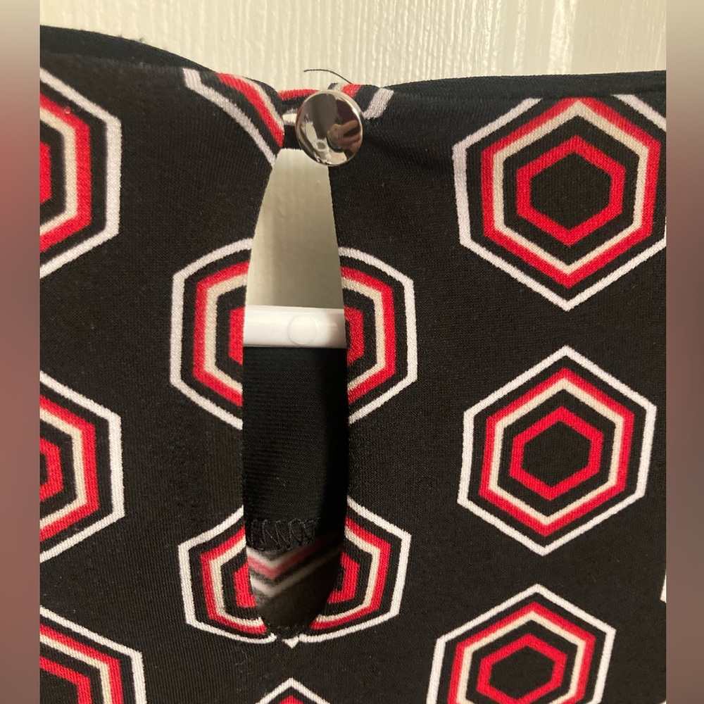 WHBM | Tunic Top Mini Dress Geometric Design EUC XS - Picture 3 of 5